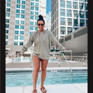 Distressed by HB Beige Sweatshirt